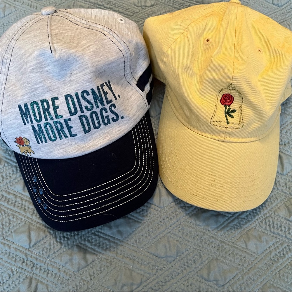 Disney Themed Caps - Disney dogs and Beauty & the Beast themed